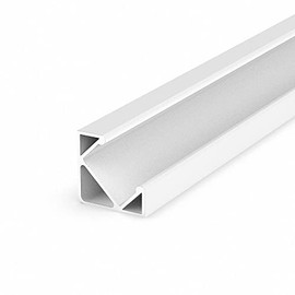 LED Profile in White P3-1 100 cm without Cover for LED Strips up to 13.4 mm Wide