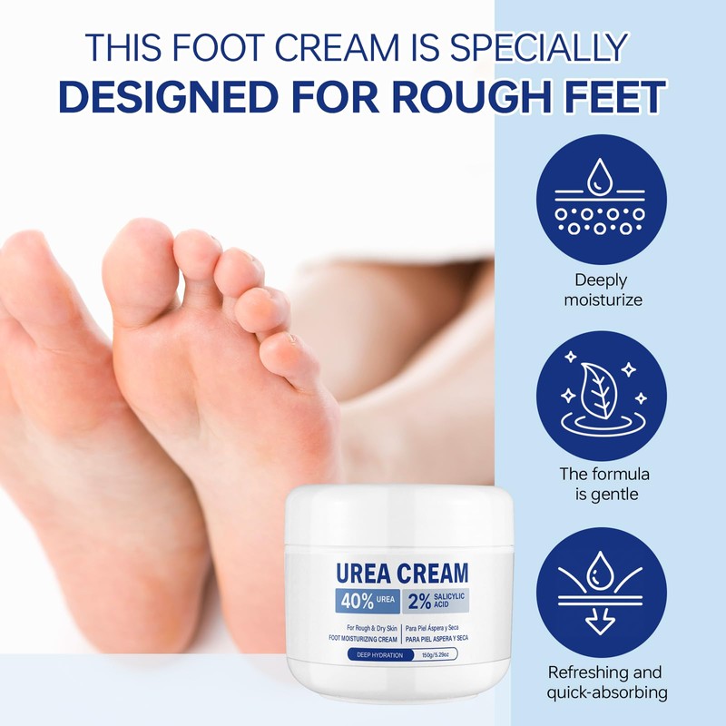 Urea Foot Cream 40%, Urea Cream with 2% Salicylic Acid