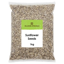 Sunflower Seeds 1kg by Manor Springs, Source of Fiber, Raw, Unsalted, Non-GMO