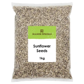 Sunflower Seeds 1kg by Manor Springs, Source of Fiber, Raw, Unsalted, Non-GMO