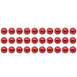 30pcs Round Pearl Sewing Buttons 10mm,Red Pearl Decoration Buttons for Cheongsam,Craft,Sweater,Shirt