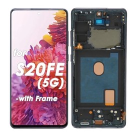 Yoidesu Reemplazo de Pantalla para S20 FE 5G, Pantalla LCD, Digitalizador, Pantalla Táctil, Ensamblaje Completo con Marco, Juego de Reemplazo de Pantalla de Teléfono con