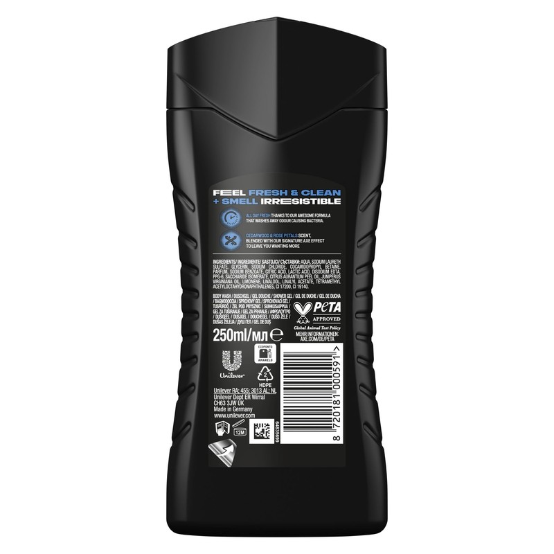 Axe Skateboard & Fresh Roses 3-in-1 Shower Gel Men's Body