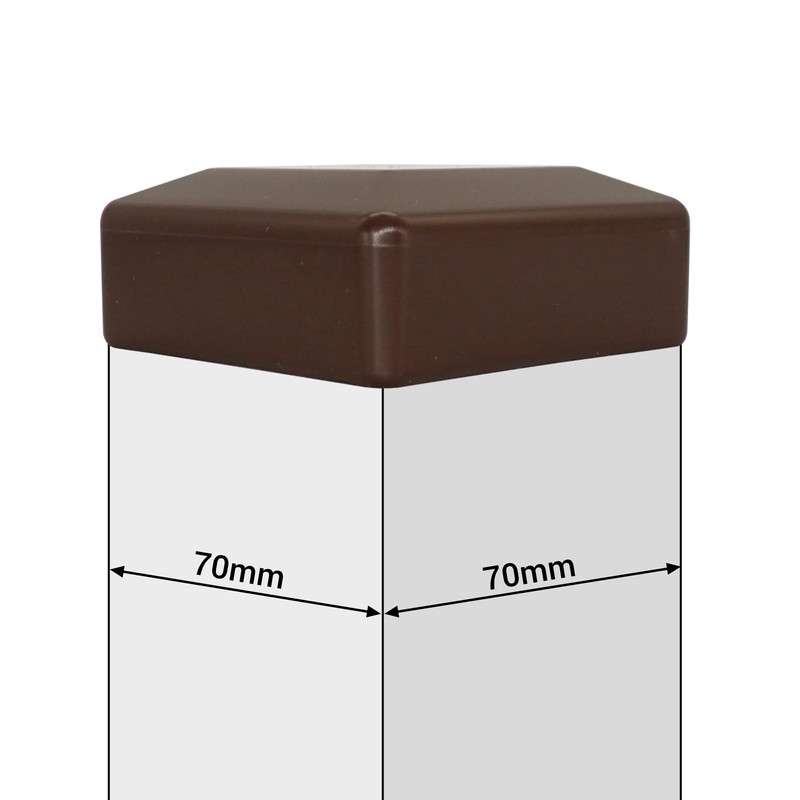 SKIR'CO Pack of 2 Fence Post Caps Square 70 x
