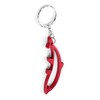 Komonee Dolphin Red Bottle Opener Key Chain Metal Aquatic Animal