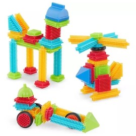 HC122 Cepillos Geométricos con Ruedas| Juego de construcción| Juego Educativo| Juego de ensamble| Bloques de construcción| Crear| Construir| Formar