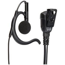 Standard Horizon SSM-59ASA Small Tie Pin Microphone & Earphones (Ear-Over Ear Open-Air Type)
