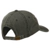 e4Hats.com Silver American Flag Embroidered Washed Cap - Black OSFM