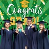Graduation Picture Backdrop 7 x 5 ft Green and Gold