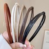 Herbeluemily Thin Headband with Faux Leather, PU Leather, Headband, Knot,