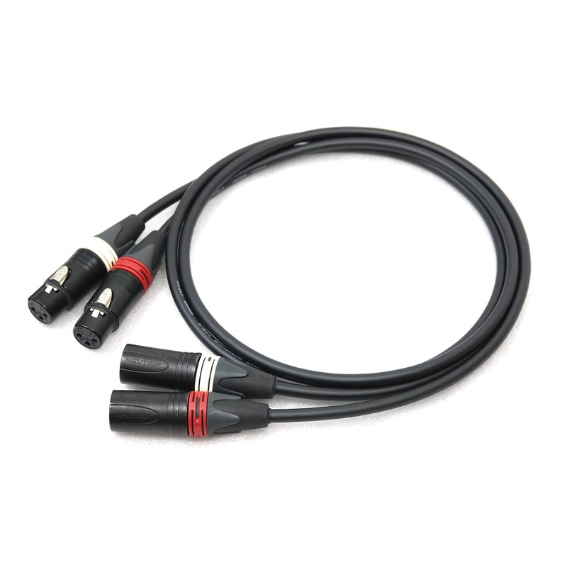 MOGAMI 2534 Red White 2 Pair XLR Microphone Cable (1.5m)
