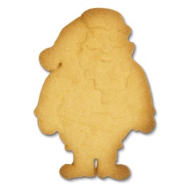 Staedter Embossing Santa Claus Cookie Cutter, 9 cm, Stainless Steel, Silver, 30 x 30 x 30 cm