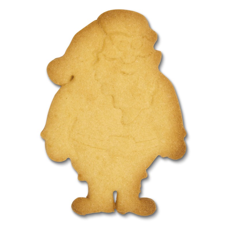 Staedter Embossing Santa Claus Cookie Cutter, 9 cm, Stainless Steel,