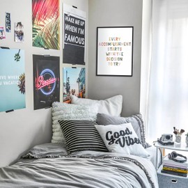 TracyArt Motivational Posters for Classroom, Every Accomplishment Starts With The Decision - Boho Classroom Decor, Unframed 13" x 17"