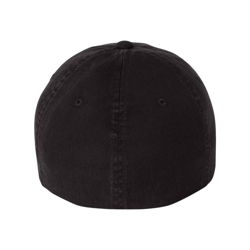 Flexfit Low-Profile Soft-Structured Garment Washed Cap (Black, Large/X-Large)