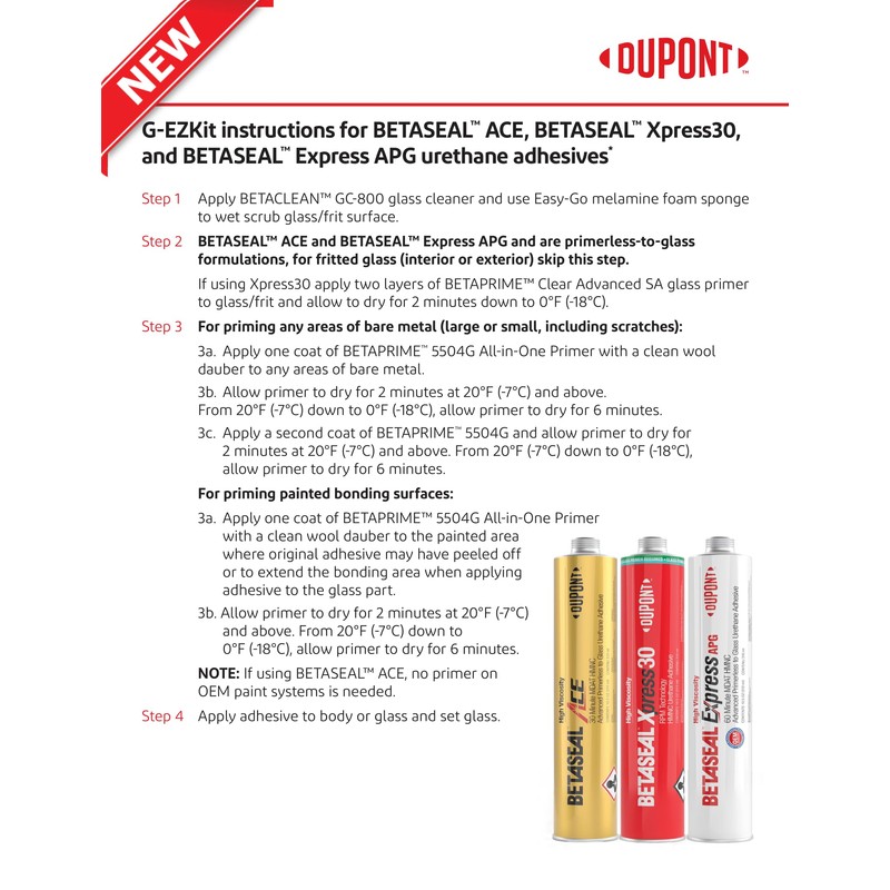 Betaseal Express APG Advanced Primerless Automotive Auto Glass Urethane, Adhesive
