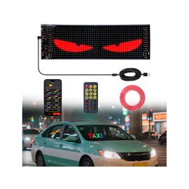 Ligrel 14.7"x3.6" LED Eyes for Car Windshield - Devil Eyes Light Strips with Dynamic Patterns, APP/Remote Control, IP68 Waterproof, USB-Powered for Cars/Trucks/RVs/Motorcycles (1PCS)