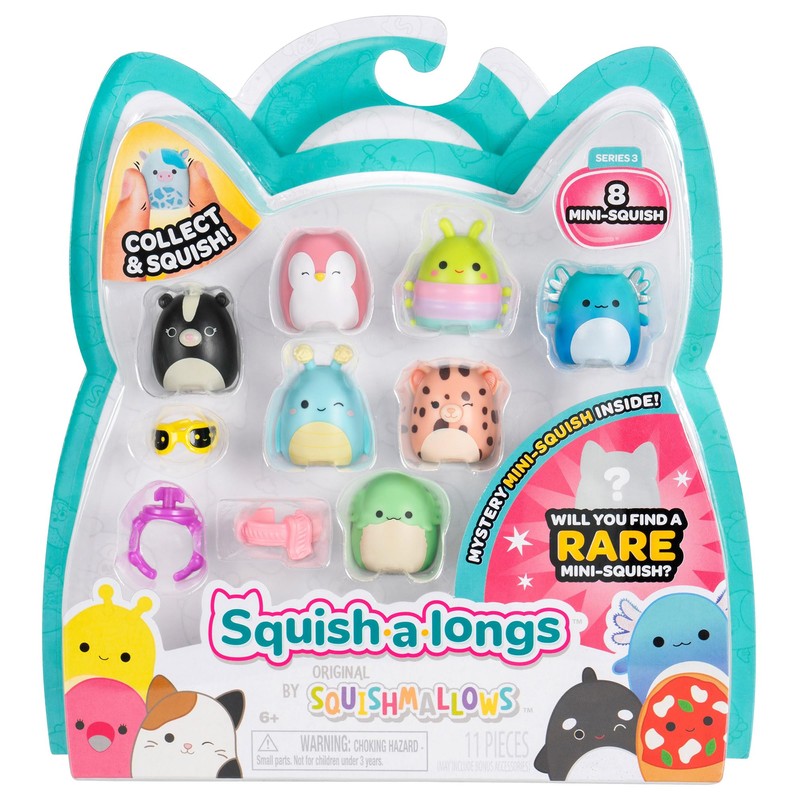 Squish-a-longs Mini-Squish 8-Pack (Wave 3, Style 1) - Skunk, Pink