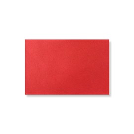 25 Cardinal Red Business Card Pearl Envelopes - 62mm x 94mm - Diamond V-Flap Gummed Red Coloured Envelopes - 120gsm Pearlescent Paper - to Fit Business/Credit Cards