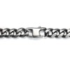 TruTi Gunmetal Grey Titanium 7MM Curb Link Necklace Chain 20"