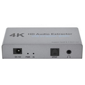 4K HD Audio Extractor Converter Audio Extractor High Resolution Splitter Converter Audio Separator Headphone Amplifier for Laptops Computer Amplifier Headphones TV