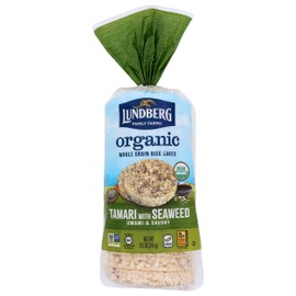 Lundberg Organic Whole Grain Rice Cakes, Tamari with Seaweed, USDA Certified Organic, Gluten Free & Non-GMO, 8.5 Oz (Pack of 6)
