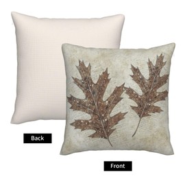 HDVUHKI Fall Pumpkin Pillow Covers 18x18 inch Set of 4, Linen Autumn Outdoor Thanksgiving Harvest Maple Fallen Leaves Rustic Farmhouse Decorations for Sofa Couch