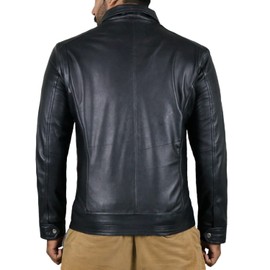 Laverapelle Men's Genuine Lambskin Leather Jacket (Black, Medium, Polyester Lining) - 1501085