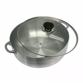 Unbranded 16Qt Aluminum Caldero Stock Pot,Aluminum Dutch Oven for Braising,Boili