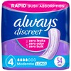 Always Discreet Adult Incontinence Pads for Women, Moderate Absorbency, Long