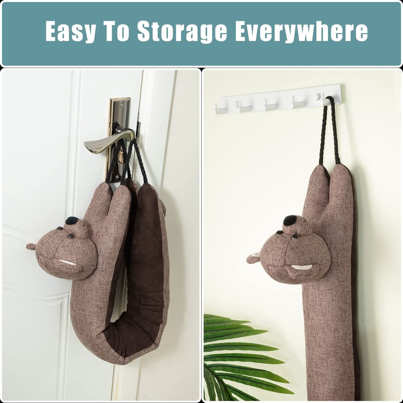 Marwood Bear Door Draft Stopper, 32 inch, 2.2lb, Polyester, Cute