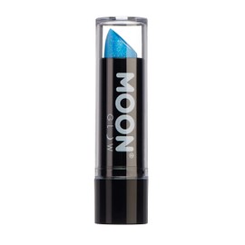 Moon Glow - 5 g neon UV glitter lipstick - blue - glows brightly in UV light