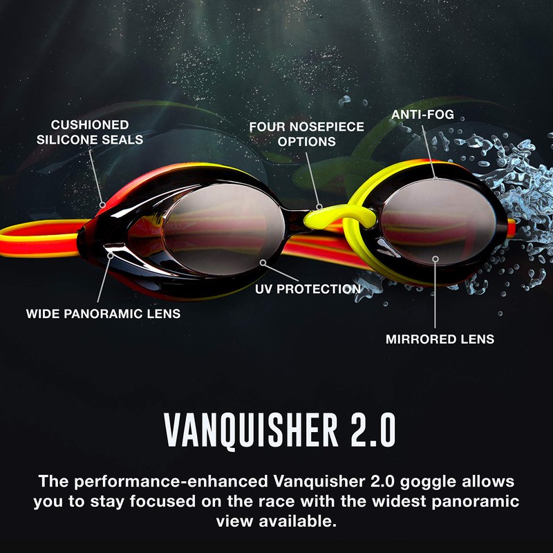 Speedo anteojos de natación unisex para adultos con espejo Vanquisher