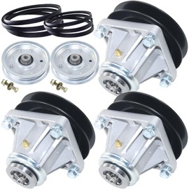 NIDAIFEI 3 Pack 918-0116C Spindle Assembly with 756-0627D Idler Pulley Replaces MTD Cub Cadet 618-0111, 618-0116, 618-0116A, 918-0116, 918-0116B, 918-0116C, 756-0365, 756-0627, 756-0627B, 956-0365