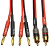 CNCESS CESS-024-2f Speaker Cable with RCA Plug to 4mm Banana