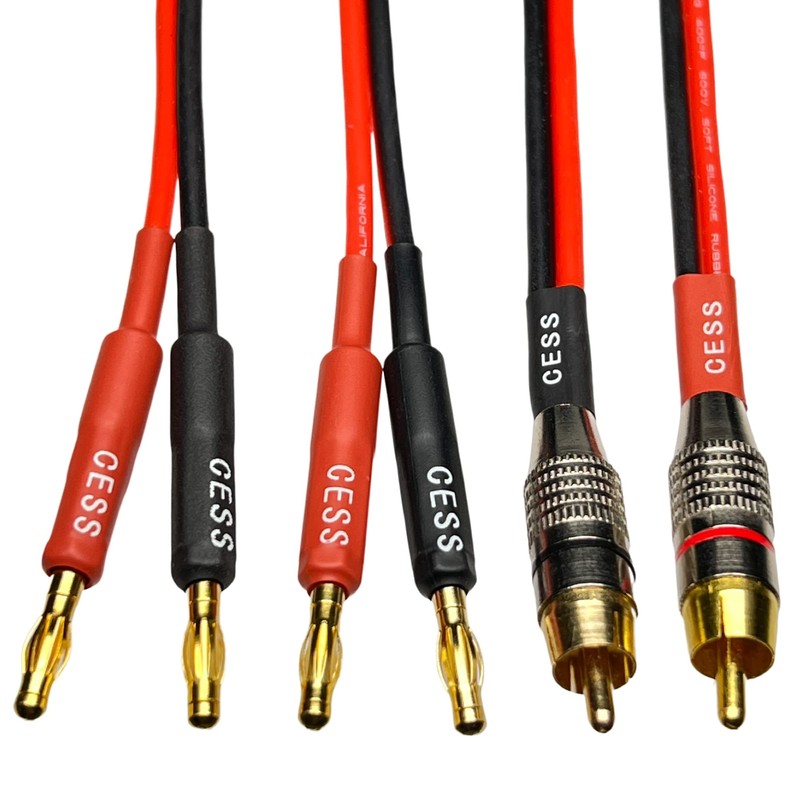 CNCESS CESS-024-2f Speaker Cable with RCA Plug to 4mm Banana