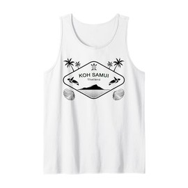 KOH Samui Thailand Sea Turtle Palm Trees Island Souvenir Tank Top