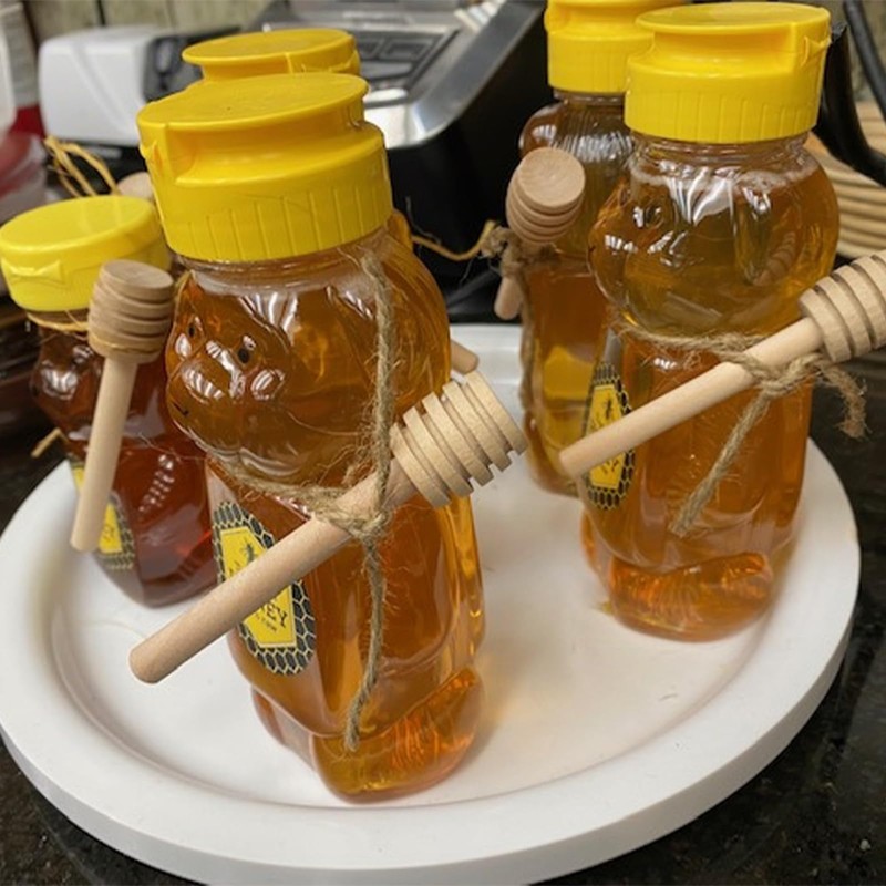 30pcs Wooden Honey Spoons Portable Wedding Party 8cm