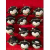 Pier 1 Imports 5" Glitter Penguin Ball w Headphones Christmas