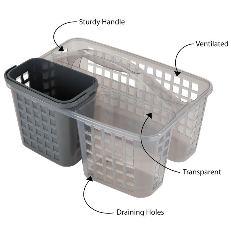 Bath Bliss 2 in 1 Portable, Bathroom Shower Caddy for