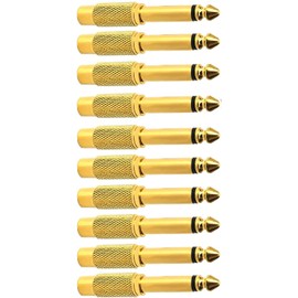 RUNCCI-YUN 10 Pieces 6.35 mm Male Mono TS to RCA RCA Female Interconnect Audio Adapter, RCA Female to 6.35 mm 1/4 Inch Mono Male Plug