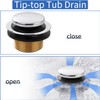 Chrome Bathtub Drain Tip-Toe Tub Trim Set with Two-Hole Overflow