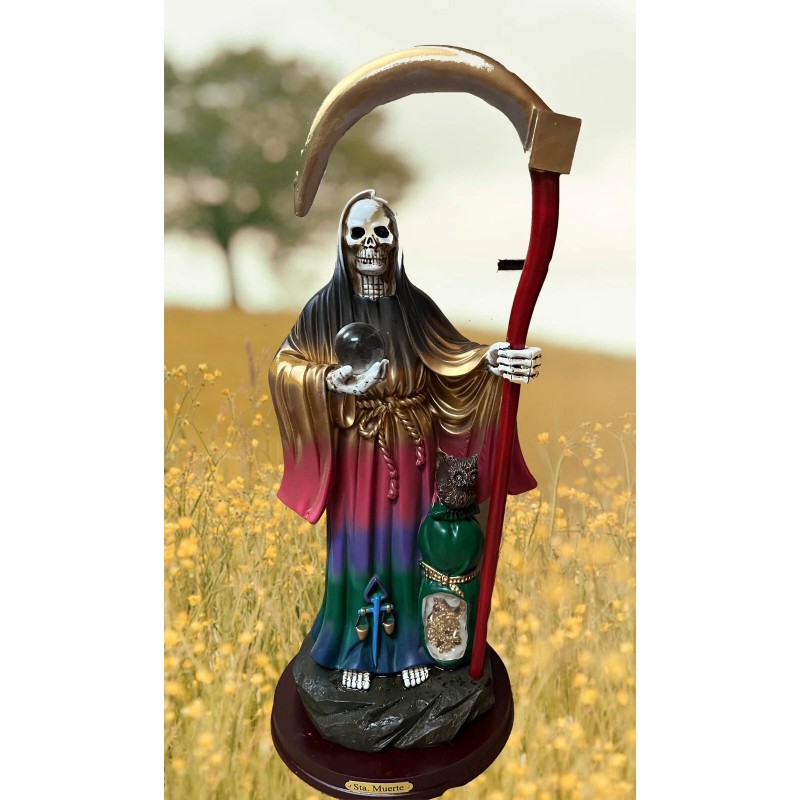 16" Santa Muerte 7 Colors Holy Death Statue Grim Reaper
