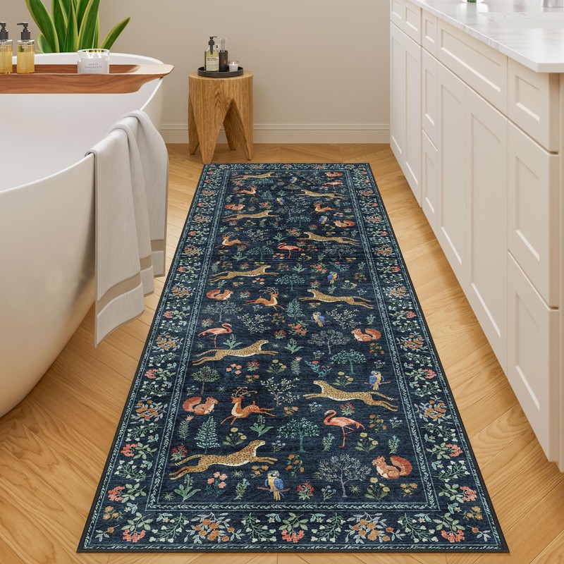 DUKINO 2x6 Rug for Hallway, Washable Kitchen Runner Rug with
