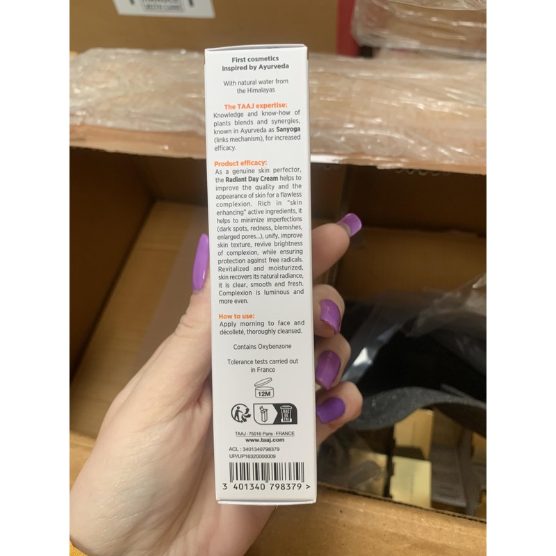 TAAJ | Strahlende Tagescreme SPF15 - KERALA | Perfektionierende Behandlung