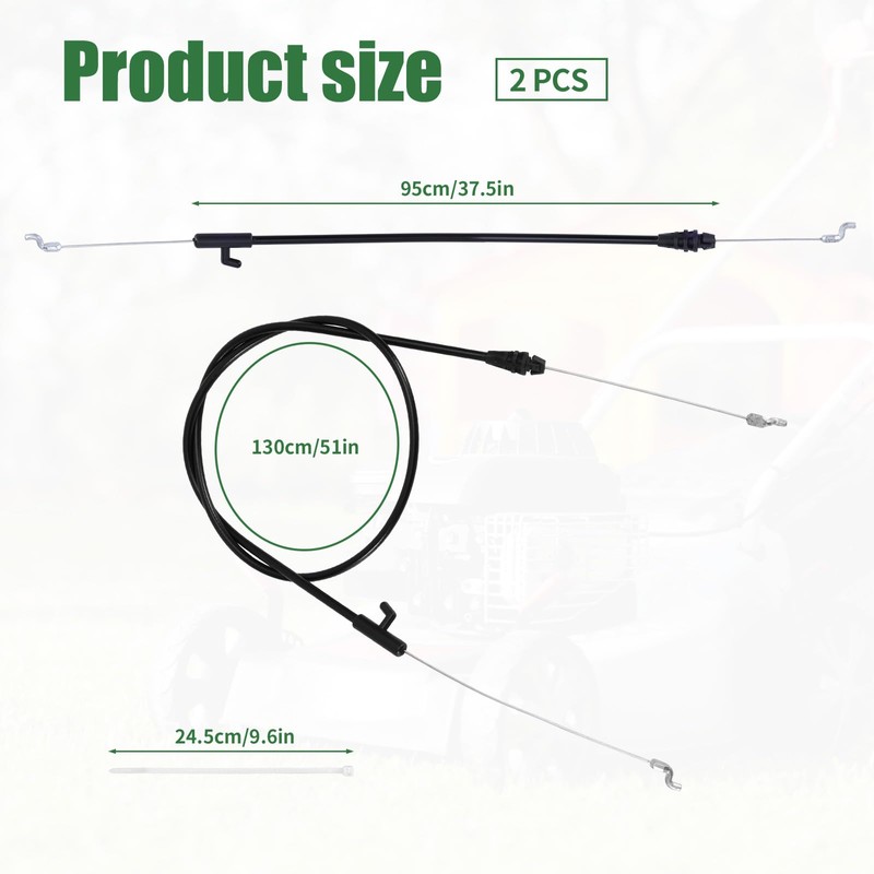 BOXOB 2pcs 946-04661A Control Cable for 21 Inch Self-Propelled Gas