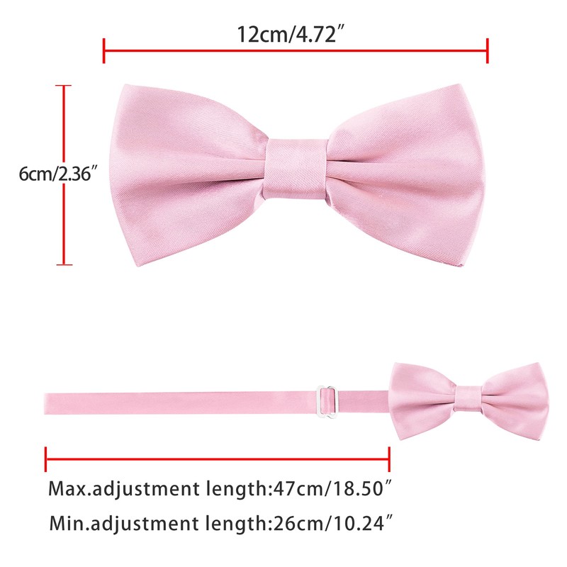 Allegra K Pre-tied Solid Adjustable Bowtie Classic Tuxedo Wedding Bow