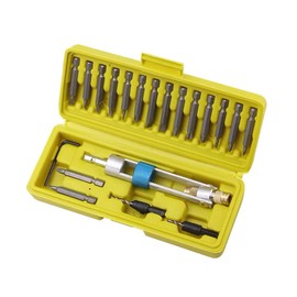 HUAZHICHUN Screwdriver Bit Set Anti Slip 20-Piece High Speed Steel with Impact Drive Connector Double-Bit Hex Drill 1/4" Bits（CY-0066）