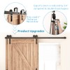 ZEKOO 7FT Single Track Bypass Sliding Barn Door Hardware Kit
