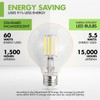 KOR 4 Pack 5.5W (60W Equivalent) Clear G25 Globe Led